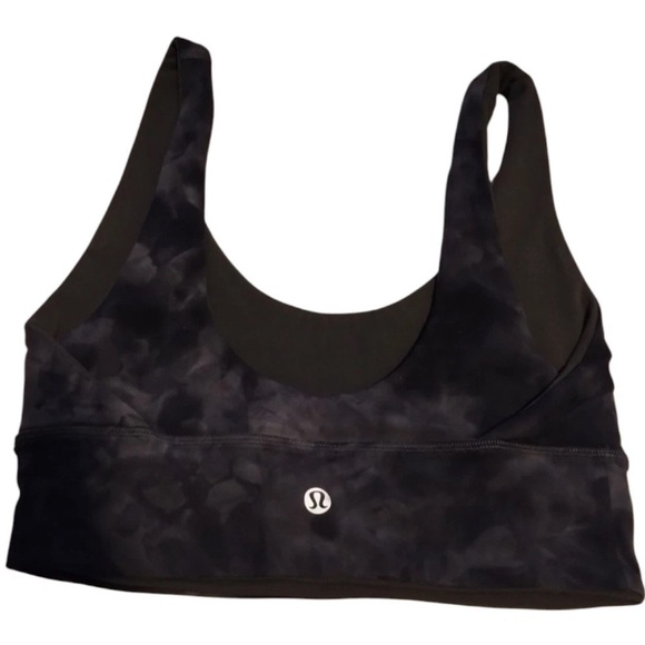 Lululemon Women's Align Reversible Tie-Dye Sports Bra Size 4 Black Yoga Workout - Picture 4 of 4